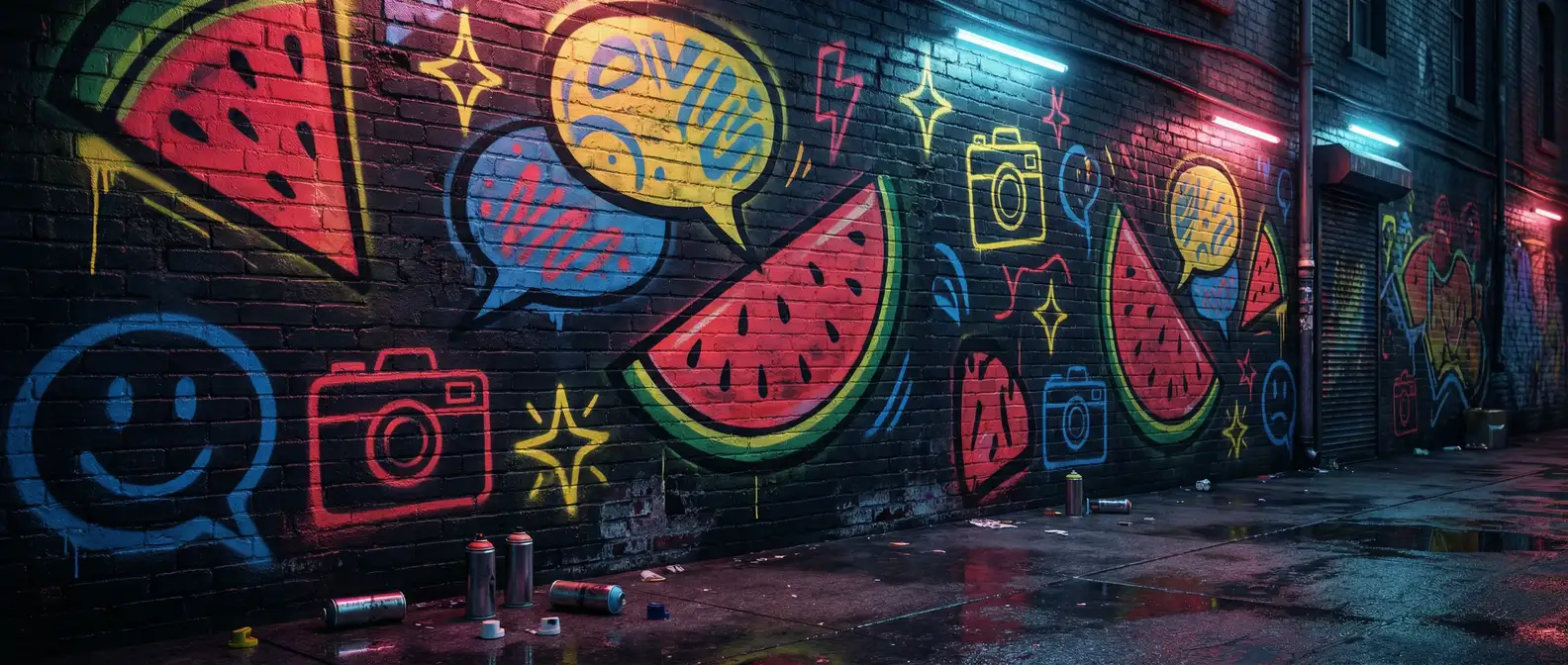欧美RAPPER潮水一欢迎您 瓜田直通车 - 街头涂鸦风格背景